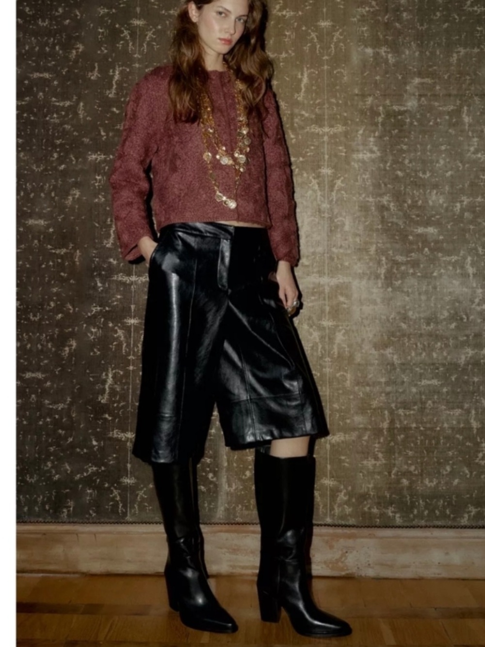 Zara faux leather shorts